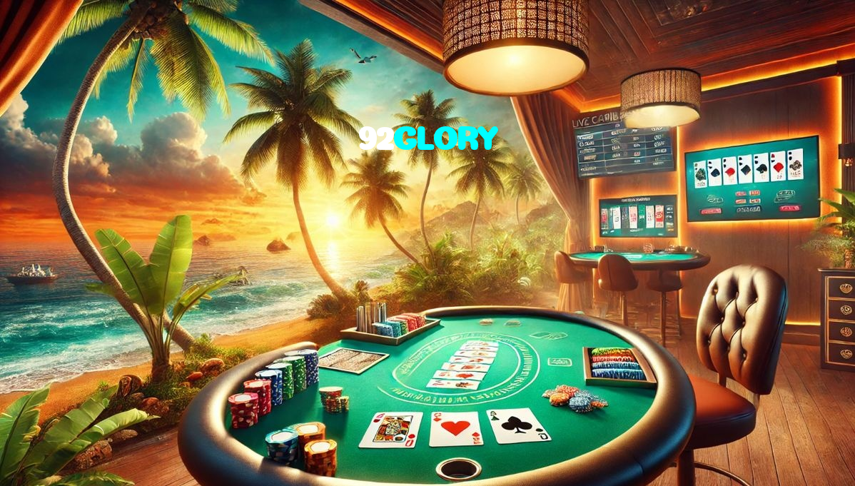 92GLORY casino presented on mobile device in Pakistan with slots and live games